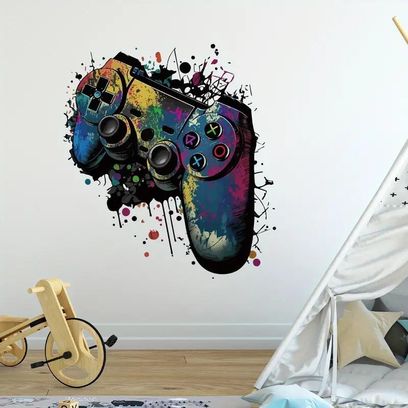 Game Controller Pattern Wall Sticker, 1 Count Modern Colorful Game Controller Wall Decal, Removable Self Adhesive Wall Decor for Home Living Room Bedroom