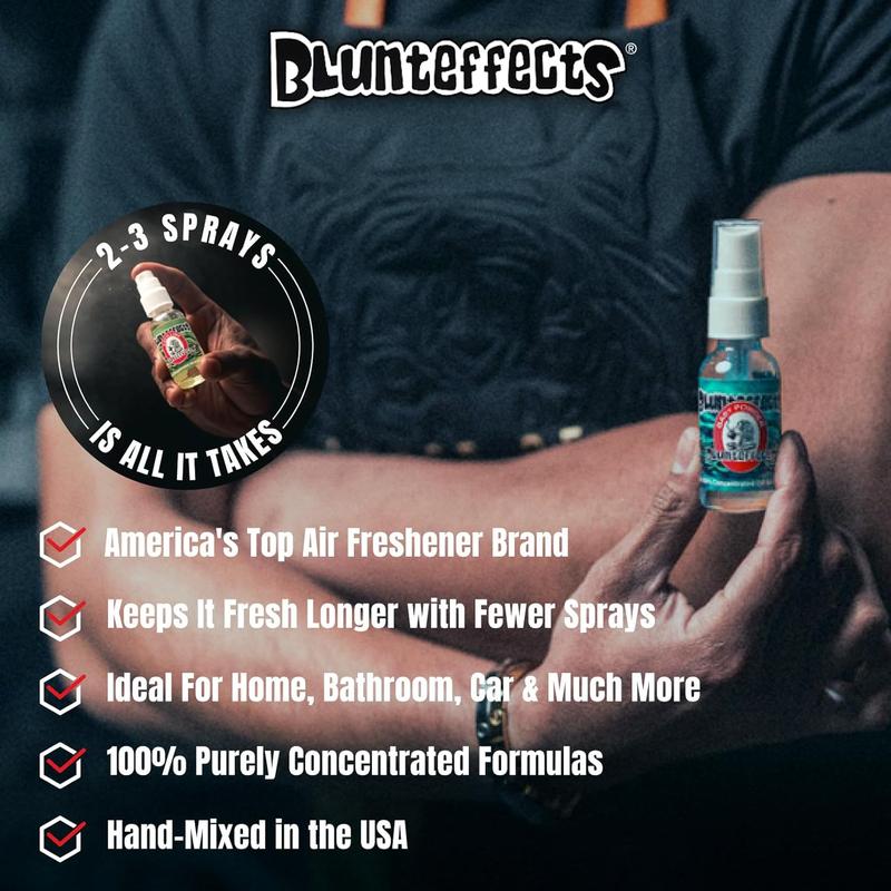 Blunteffects 100% Concentrated Air Freshener Car Home Spray (5 Assorted Scents) by Blunteffects Aroma Scented Fragrance Perfume