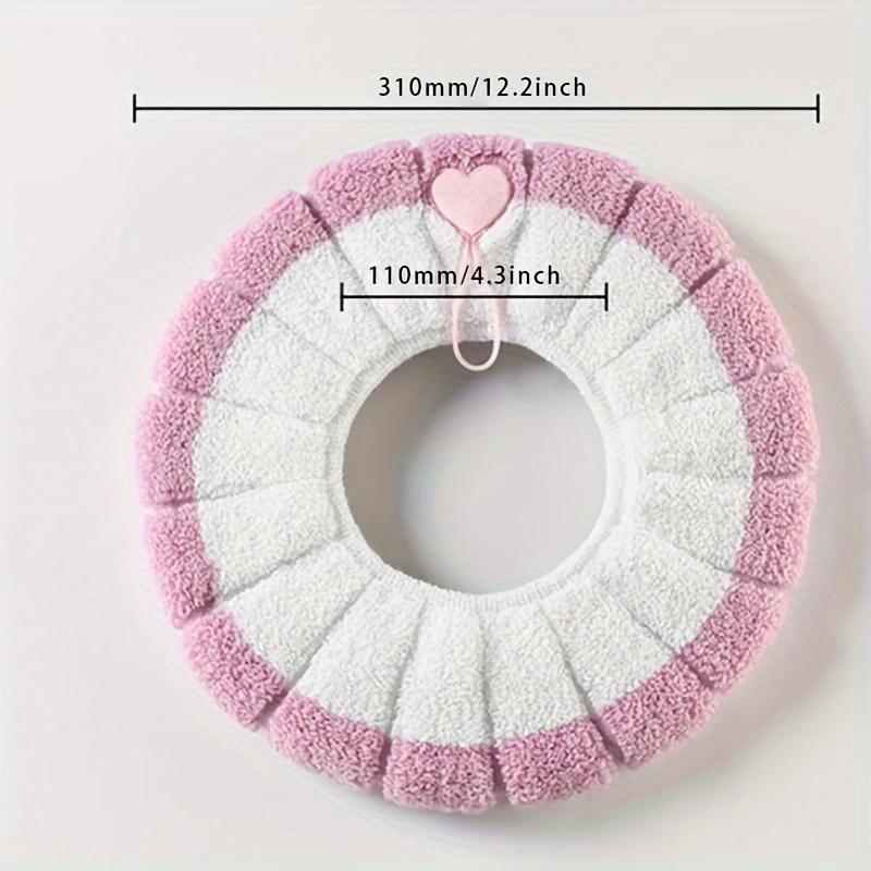 Deluxe Plush Linen Toilet Seat Cover Set - Extra Soft, Machine Washable with Removable Cover & Contrasting Handles for Comfort and Style