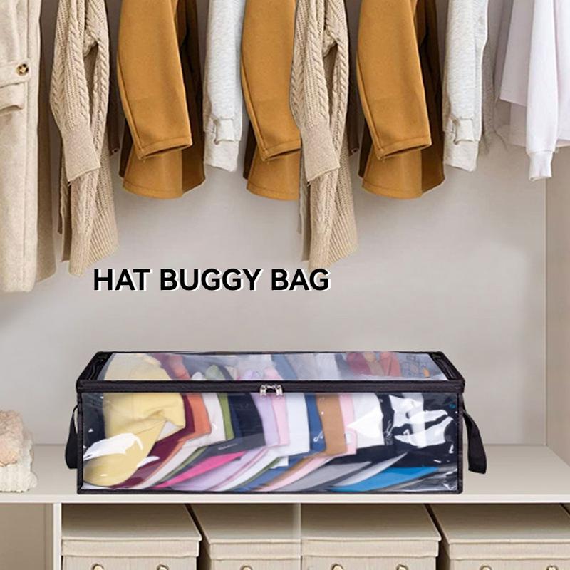 Wide Hat Storage for Baseball Caps, Large Capacity Hat Racks Organizer for Closet Cap Holder Holds up to 40 Hats Box Plastic