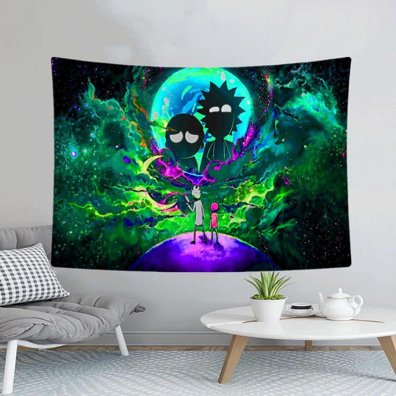 Anime Tapestry Cool Tapestry Hippie Tapestry Bedroom Aesthetic Wall Hanging Living Room Colorful Tapestries Decor-59.1× 51.2 in