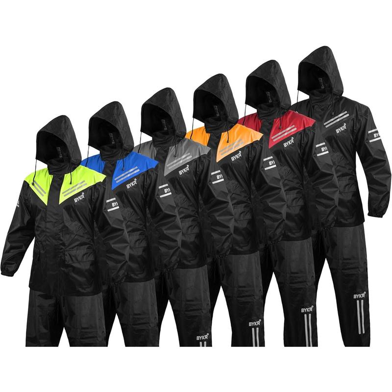 Waterproof Outdoors Motorcycle Rain Suits for Men & Women Cycling 2-Piece Breathable & Windproof Wet Weather Protection