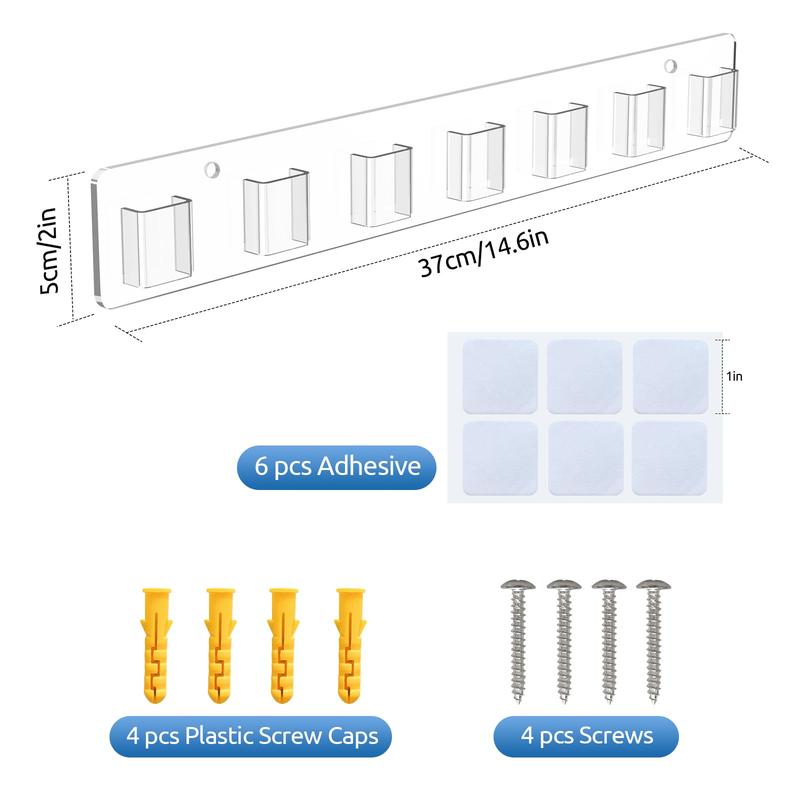 Sunglasses Organizer 2 Pack, Wall Glasses Holder, Acrylic Sunglasses Display, Eyeglass Organizer for Multiple Glasses for Office & Home Decor, Unique Gifts for Husband, Women & Girls, Clear