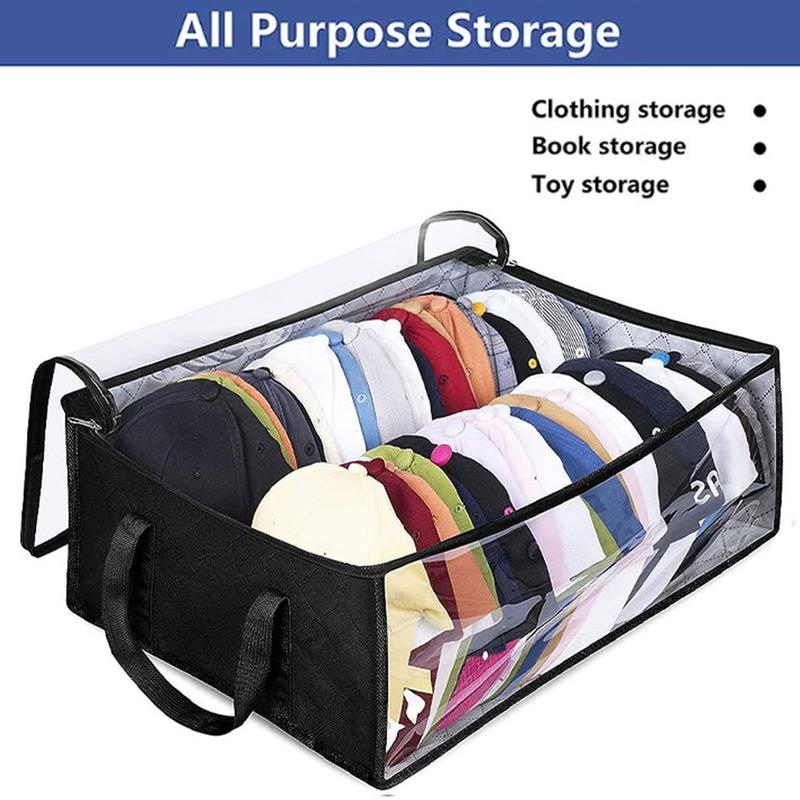 Wide Hat Storage for Baseball Caps, Large Capacity Hat Racks Organizer for Closet Cap Holder Holds up to 40 Hats Box Plastic