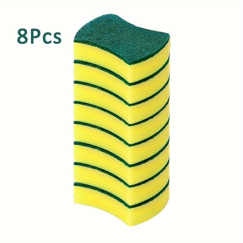 8 16 32pcs, Multifunctional Cleaning Sponge, Double-Sided Scouring Pad For Household Cleaning, Dishwashing Sponge, Premium Kitchen Sponge.