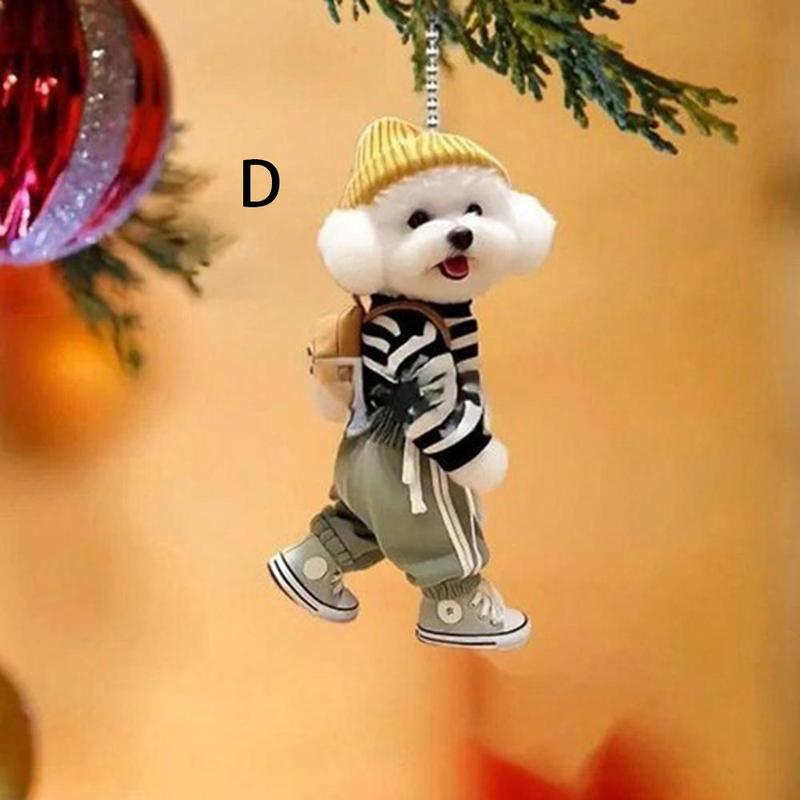 Cute Dog Design Hanging Ornament, 1 Count Cartoon Dog Hanging Decoration, Hanging Decor for Home, Car, Tree, Backpack, Keychain