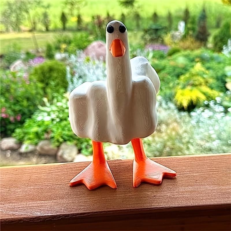 Funny Little Duck Resin Ornaments, Cute Animal Design Figurine for Decoration Gift Decorative