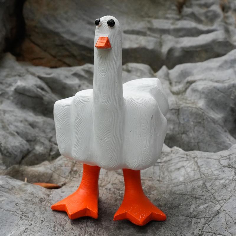 Funny Little Duck Resin Ornaments, Cute Animal Design Figurine for Decoration Gift Decorative