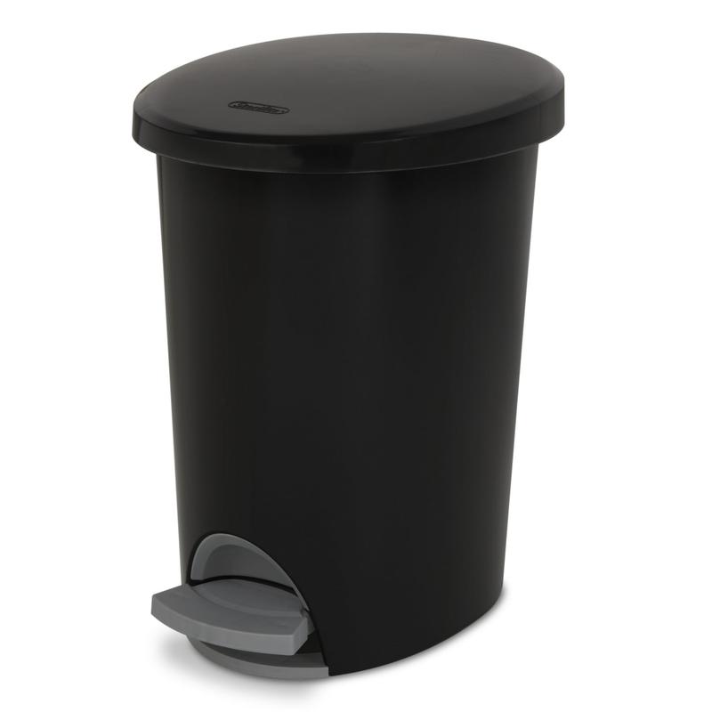 Sterilite 2.6 Gallon Trash Can, Ultra Step On Bathroom Trash Can