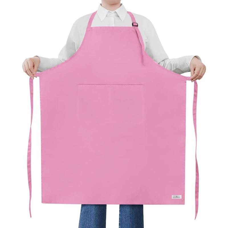 Extra Large Apron for Men Adjustable Bib Apron with 2 Pockets Cooking Kichen Aprons Women Chef Water & Oil Resistant