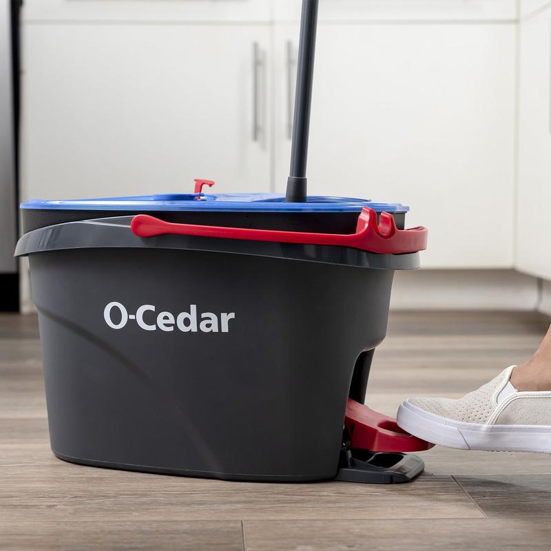 O-Cedar RinseClean Clean Water Spin Mop and Bucket System | Clean with Clean Water | Removes 99% of Bacteria | YASMINE