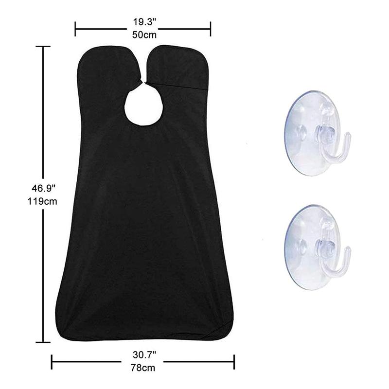 Beard Bib Beard Apron, Beard Catcher for Men Shaving and Trimming, Non-Stick Beard Cape  Cloth, with 3 Suction Cups,  Gifts for Father's Day,Valentine's Day,Christmas