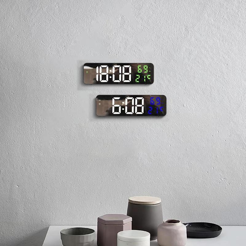 Digital LED Clock, Wall Mounted Alarm Clock, OG LED Lights Clock, Room Decor, Home Decor for Living Room Bedroom, Bedroom Accessories, Room Accessories, Gifts for Girlfriend