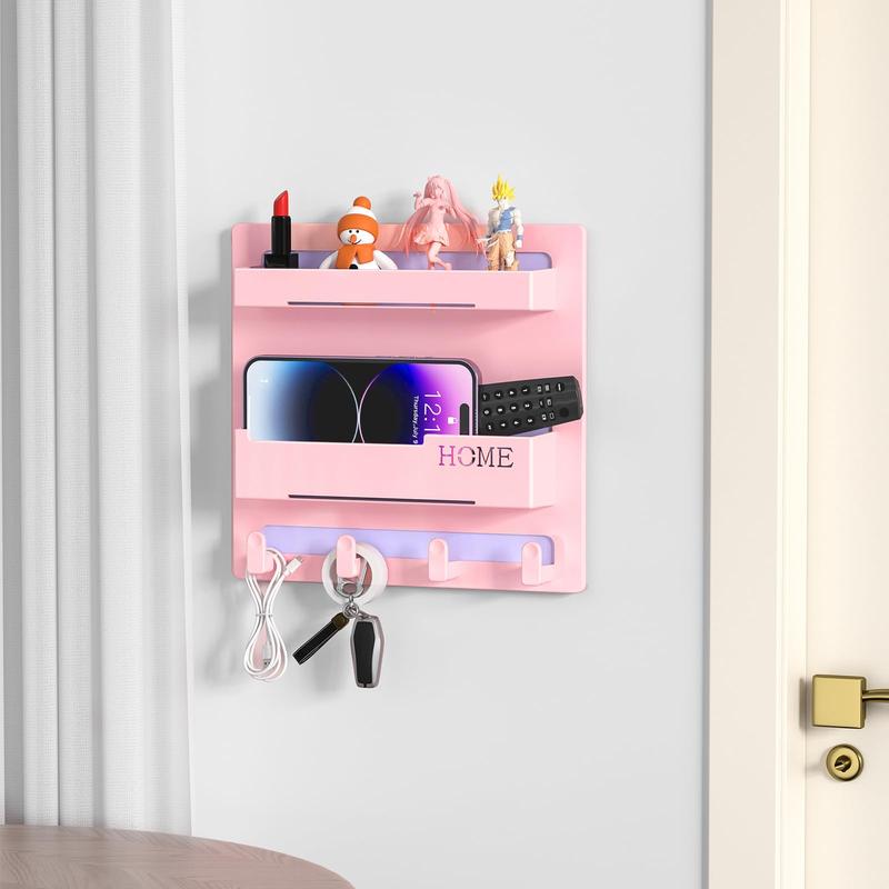 Floating Shelves for Bedside Shelf Accessories Organizer, Wall Mount Self Stick On, Cute Room Decor Aesthetic, Girls Room Decor, Cool Stuff For Bedroom Storage And Organization, Bedside Wall Organizer Cabinet Hollow