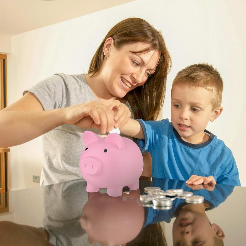 Piggy ,  for Boys and Girls,Unbreakable Plastic Money ,Cute Pig Money Box,Practical Gifts for Birthday, Festival,  Shower