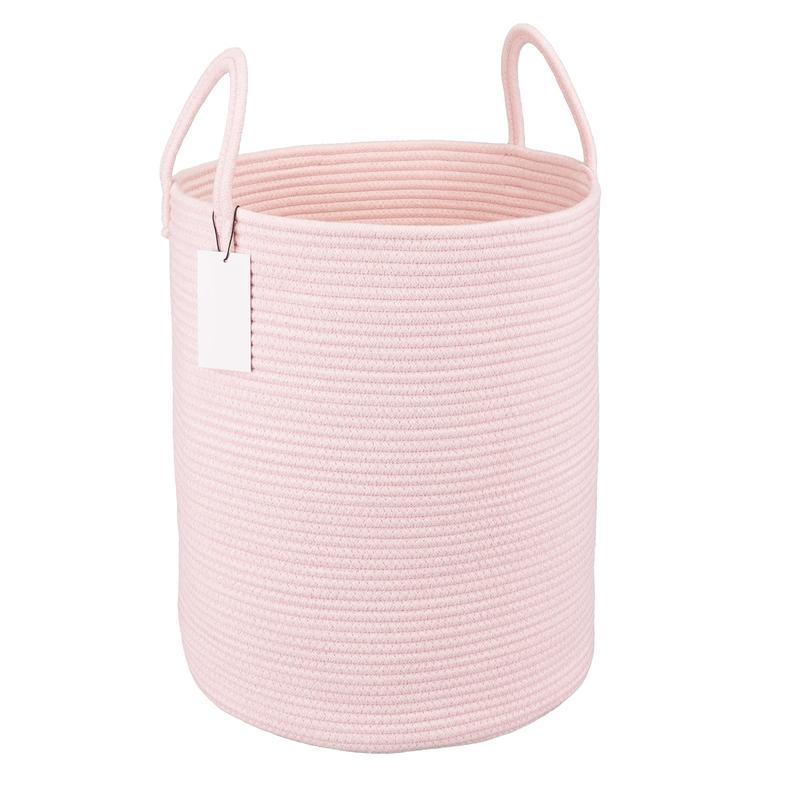 Cotton Rope Laundry Basket Hamper for Women Hamper Bin Halloween Gift Pink Bedroom Furniture Decorative Accessories