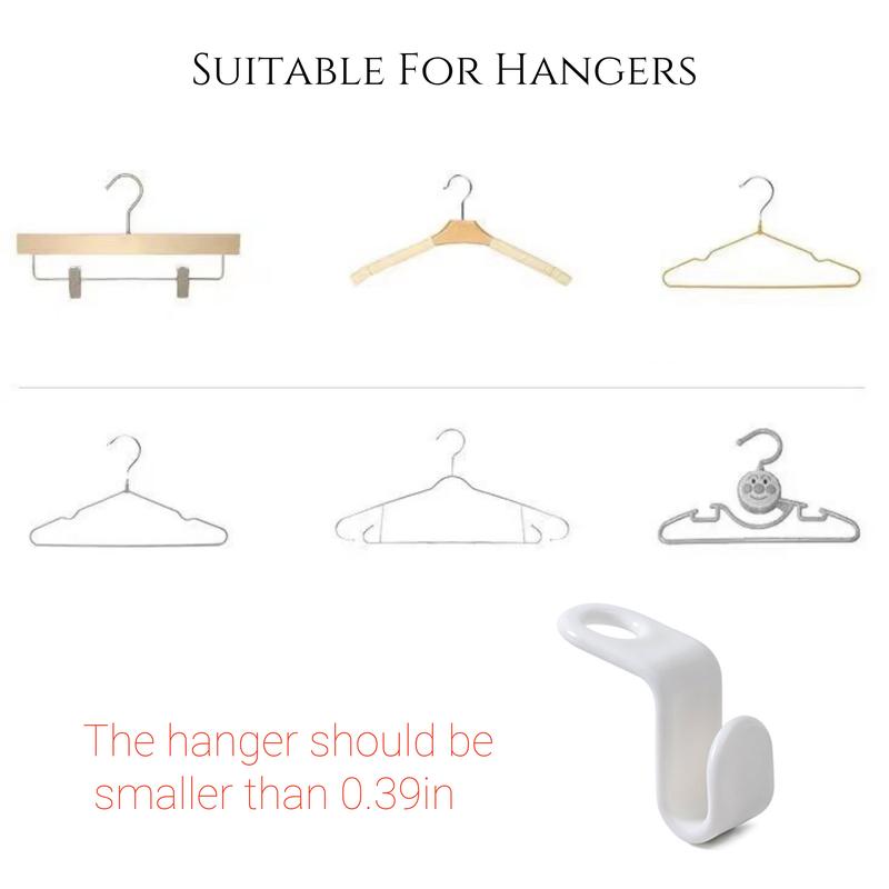 20 Counts Hanger Connector Hooks for Clothes Storage，Space Saving Organizer，Space Saver Hangers，Hangers Accessory