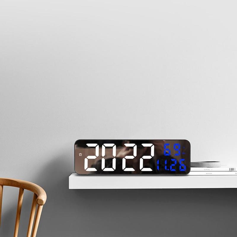 Digital LED Clock, Wall Mounted Alarm Clock, OG LED Lights Clock, Room Decor, Home Decor for Living Room Bedroom, Bedroom Accessories, Room Accessories, Gifts for Girlfriend