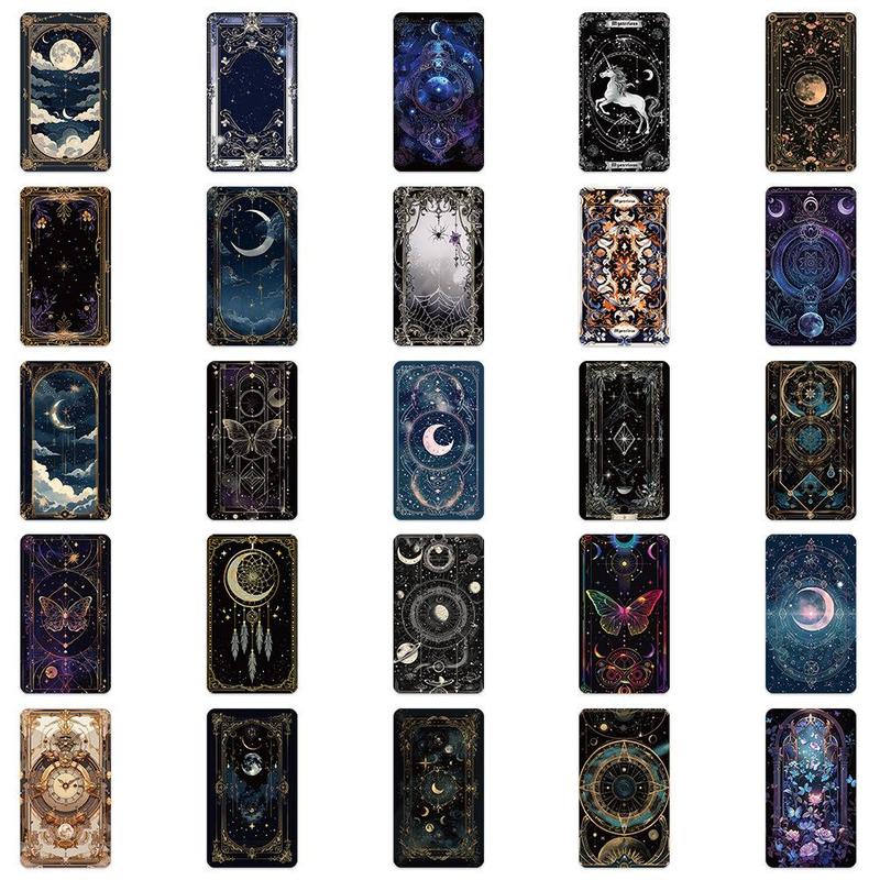 Tarot Card Pattern Car Sticker, Self Adhesive Decor Paper for Car, Car Body & Window DIY Graffiti Sticker for Car Gift Greeting Card Water Bottle