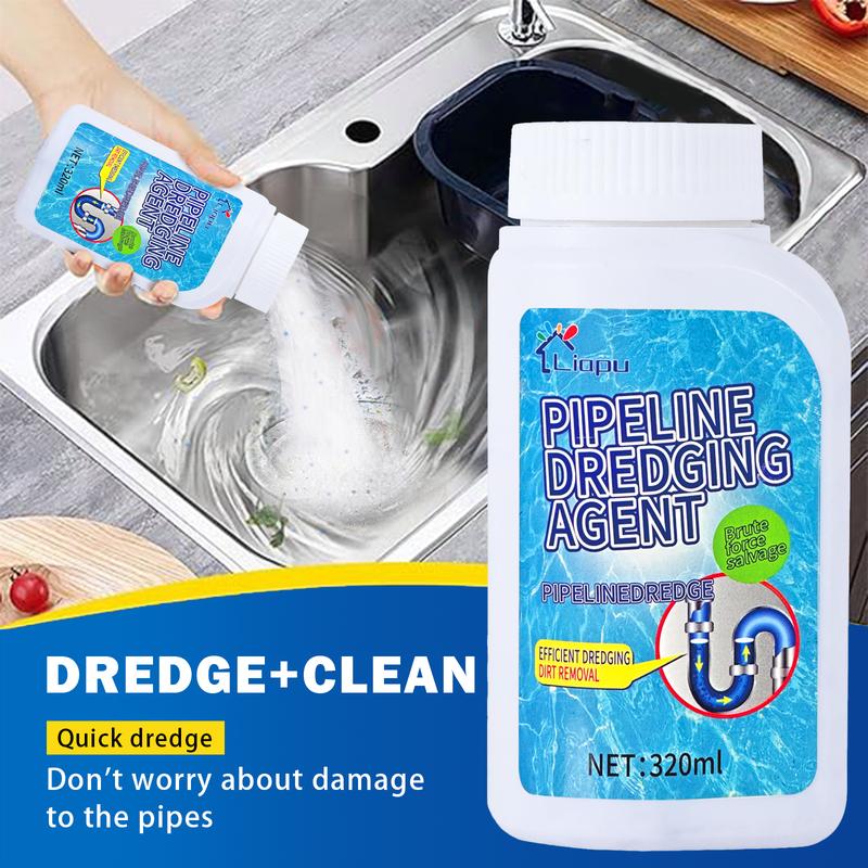 §Liapu Powerful Pipe Dredging Agent for Kitchen and Toilet Pipelines - Dissolves 200+ Blockages and Kills 99% of Bacteria