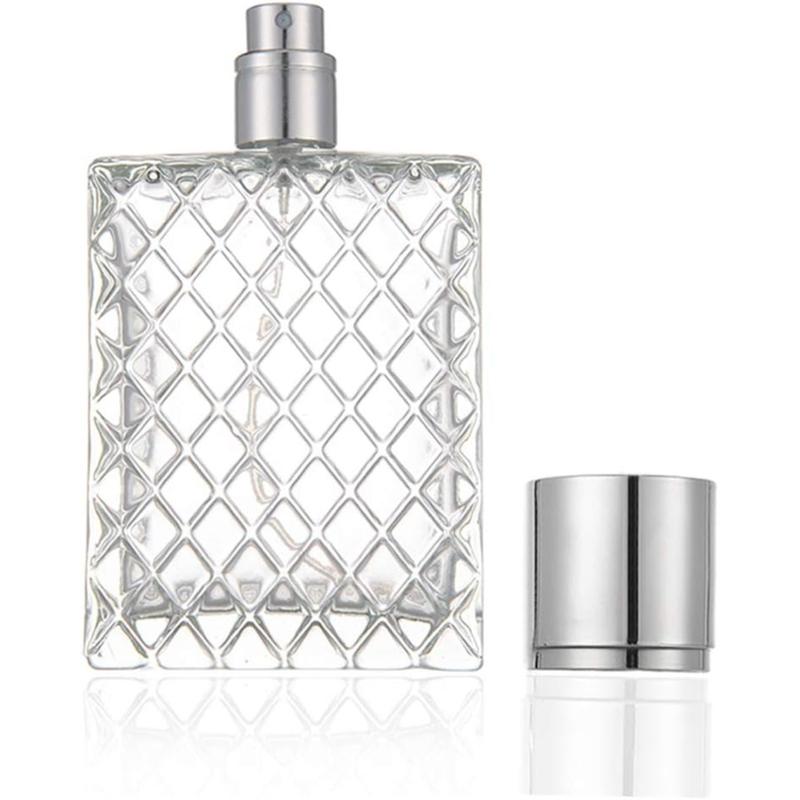 Refillable Spray Perfume Bottles 100ml 3.4 oz large cosmetic Fine Mist Atomizer Empty Portabe Clear Glass Essential Oil Container for Travel