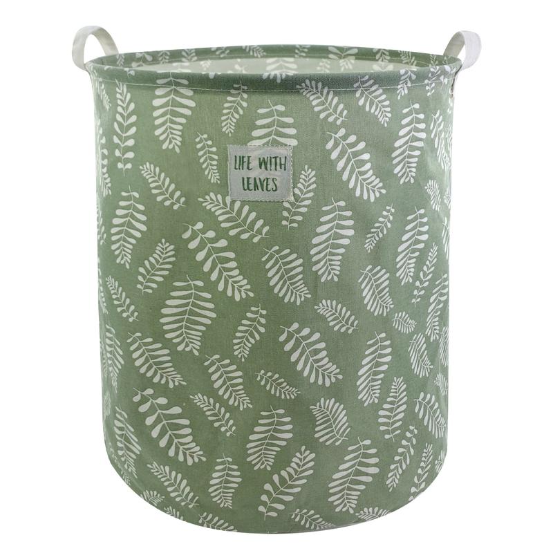 Cute Leaf Design Laundry Basket Waterproof Lightweight Laundry Hamper Boys Girls Kids Toys Storage Bin Clothes Organizer Storage Basket Home Decor