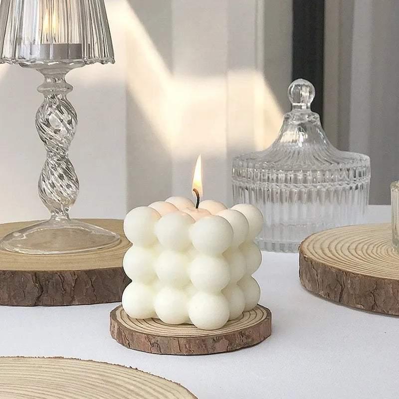 Modern Home Decoration Big Cube Bubble Candle Soy Wax