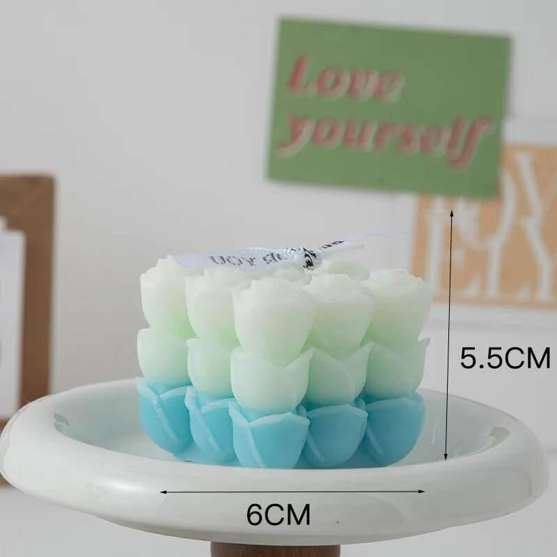 Modern Home Decoration Big Cube Bubble Candle Soy Wax