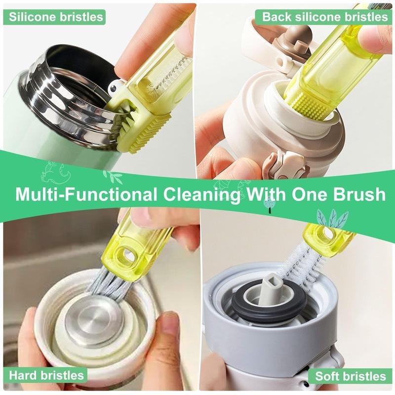 BlackFriday 3-in-1 Multifunctional Cleaning Brush Set - Silicone Cup Lid and Gap Cleaner, Kitchen Sponge and Brush (3-Piece Set)