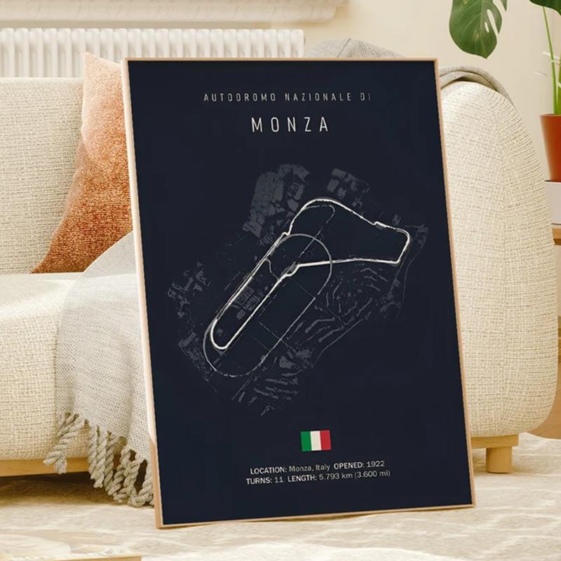 CUSTOM Poster Formula 1 2024 Tracks, Ideal Gift For Formula 1 Racing Fans, Grand Prix of Monaco Spa Nürburgring MONZA, F1 Wall Art Poster, Aesthetic, F1 Poster Wall Art Formula 1 Sports Poster Wall Ornament Room Decor