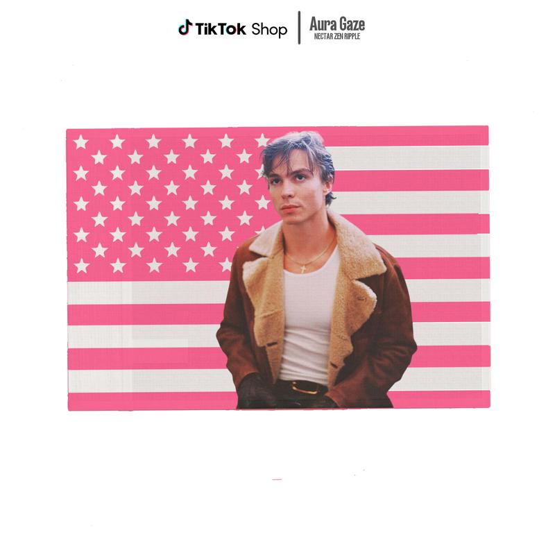 Nicholas Chavez Pink American Flags For Wall Decor, Indoor Wall Tapestries, Room Decor, Monsters Movie Celebrity Crush, One Side Polyester Wall Flag