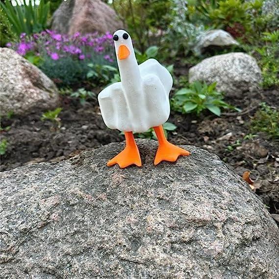 Funny Little Duck Resin Ornaments, Cute Animal Design Figurine for Decoration