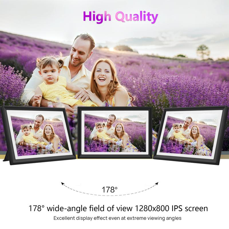 [Black Friday] Christmas Gift Smart Digital Photo Frame, 10.1-Inch WiFi Digital Picture Frame with 1280x800 IPS HD Touch Screen, 32GB Storage, Auto-Rotate, Wall Mountable, Easy Share Photos Videos via Free App from Anywhere