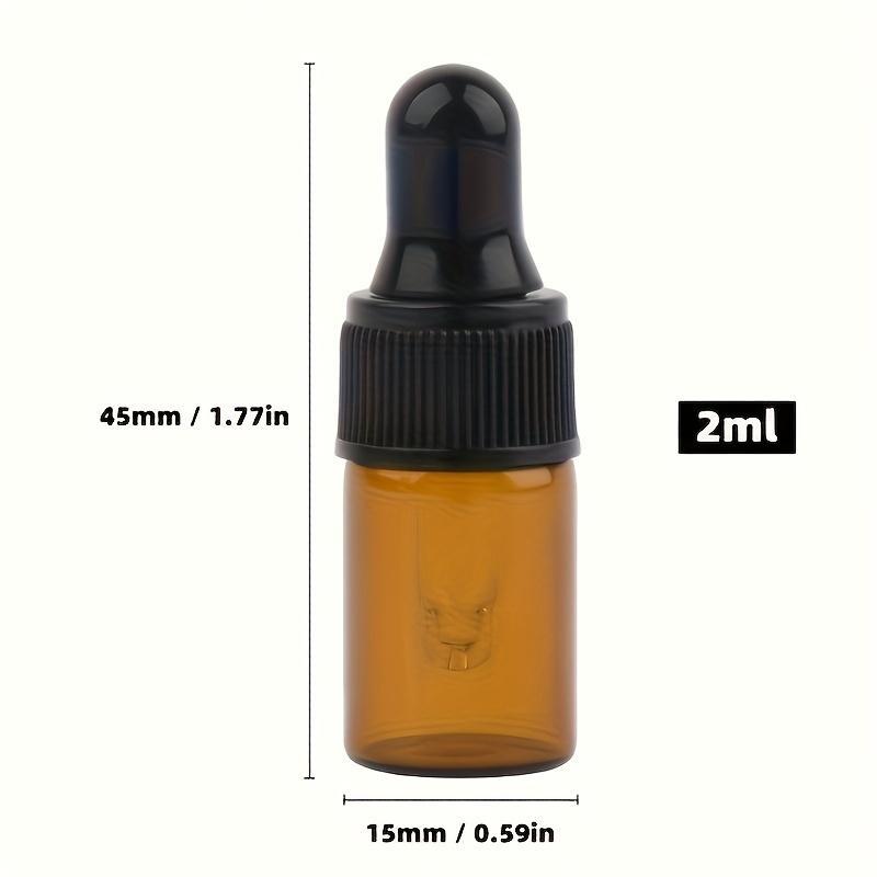 Mini 2ml Empty Glass Essential Oil Dropper Bottle, 15pcs set Clear Portable Travel Empty Sample Vial, Empty Perfume Dispenser for Travel, Beauty & Personal Care