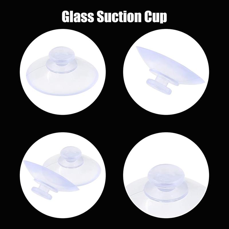 10 Pack Glass Table Suction Cups 20mm Rubber Suction Cup Hangers Without Hooks, Anti-Collision Suction Cups Transparent Suckers, Clear Plastic Suction Cups Desk Suction Pads for Furniture