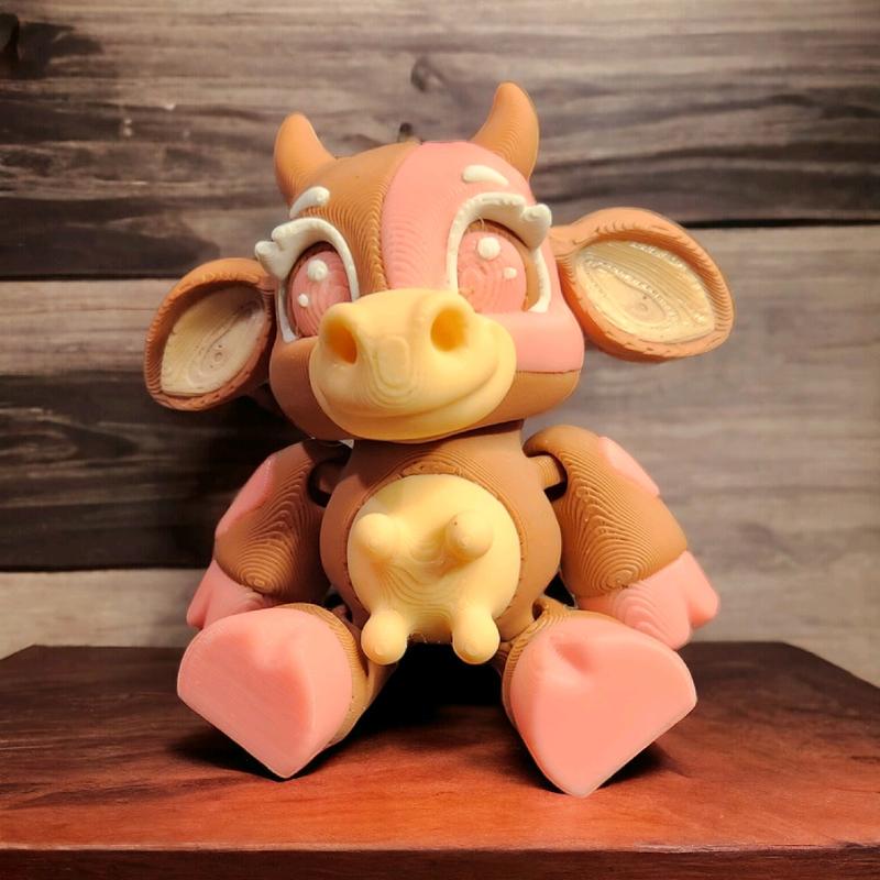 3d Printed Mini Cow Figurine