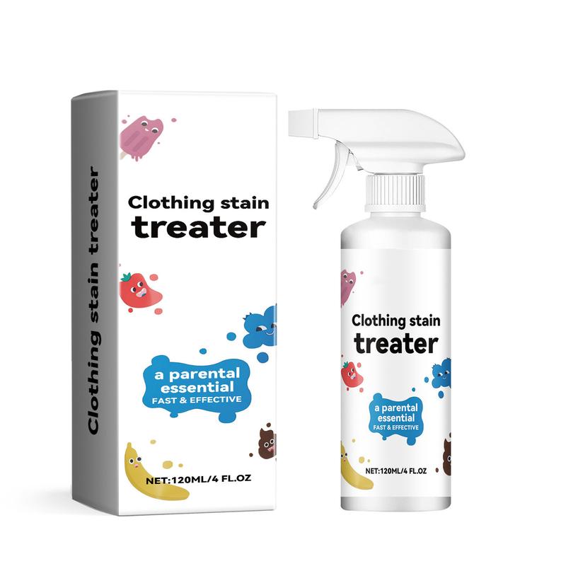 Clothing Stain Treater | Messy Eater Stain Treater | No Dry Cleaning Food, Grease, Coffee Off Laundry, Underwear, Fabric | Newborn & Baby Essentials | 120ML Stain Remover Spray