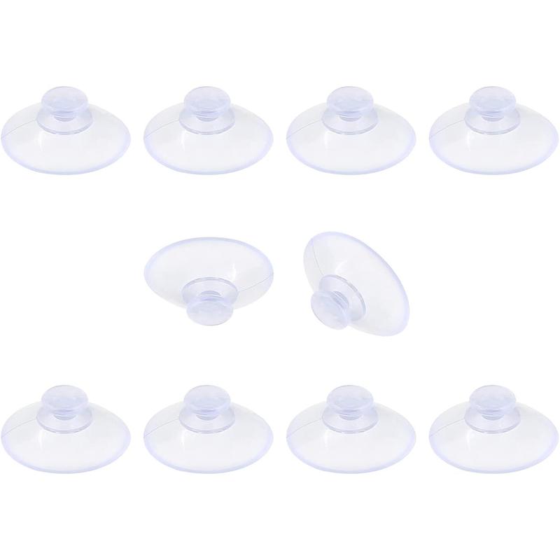 10 Pack Glass Table Suction Cups 20mm Rubber Suction Cup Hangers Without Hooks, Anti-Collision Suction Cups Transparent Suckers, Clear Plastic Suction Cups Desk Suction Pads for Furniture