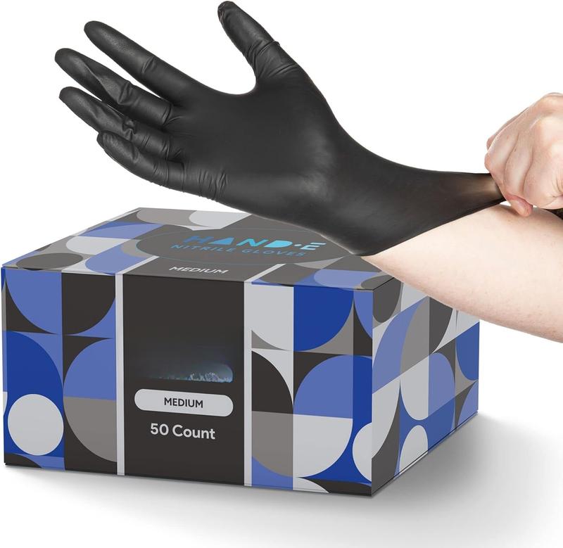 Black  Disposable Gloves - Latex Free BBQ, , Hair Dye, Cooking, Mechanic Gloves