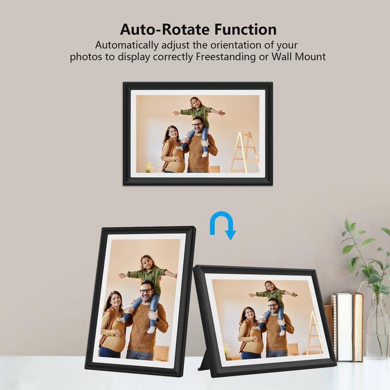 [Black Friday] Christmas Gift Smart Digital Photo Frame, 10.1-Inch WiFi Digital Picture Frame with 1280x800 IPS HD Touch Screen, 32GB Storage, Auto-Rotate, Wall Mountable, Easy Share Photos Videos via Free App from Anywhere