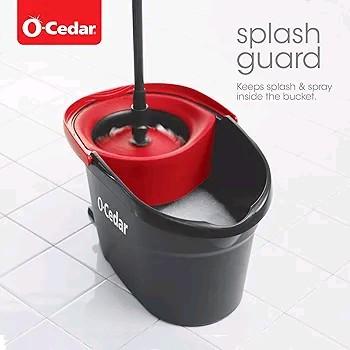 Microfiber Spin Mop & Bucket Floor Cleaning System Refills, Red Gray  3 Microfiber Mop Heads