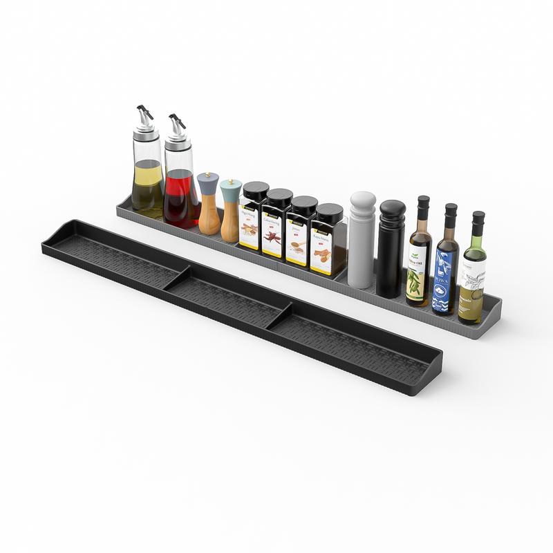 [HolidayHaul] 30 Inch Silicone  Top  Magnetic Rack for Spice Organizer - Space Saving Kitchen Gadget for Easy Access to Spices