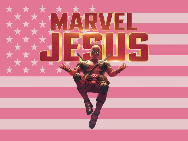 Deadpool Jesus america Tapestry