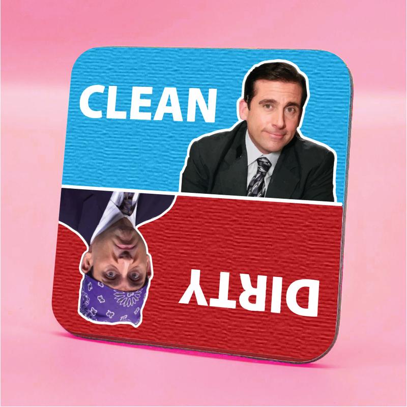 Michael Scott Clean Dirty Dishwasher Magnet, Funny Clean Dirty Dishwasher Magnet, Housewarming Gift, House Gift Idea, The Office Fan Gifts, Office TV Show Merchandise, The Office Merch, Michael Scott Funny Gift Idea, Jim and Pam The Office Show Gifts