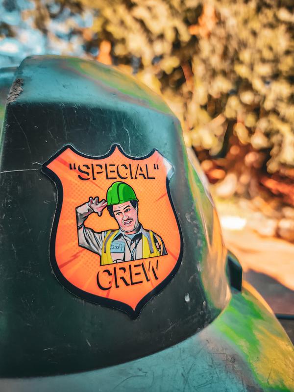 Special Crew Sticker, Lineman, Blue Collar Sticker, Hard Hat Sticker, Great for Hardhat, Toolbox, Cooler, Bin Doors, Water Bottle