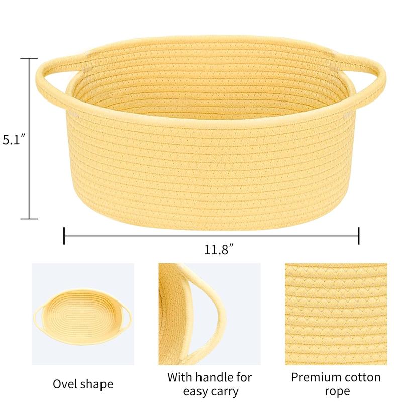 Cute Small Woven Basket with Handles, 12