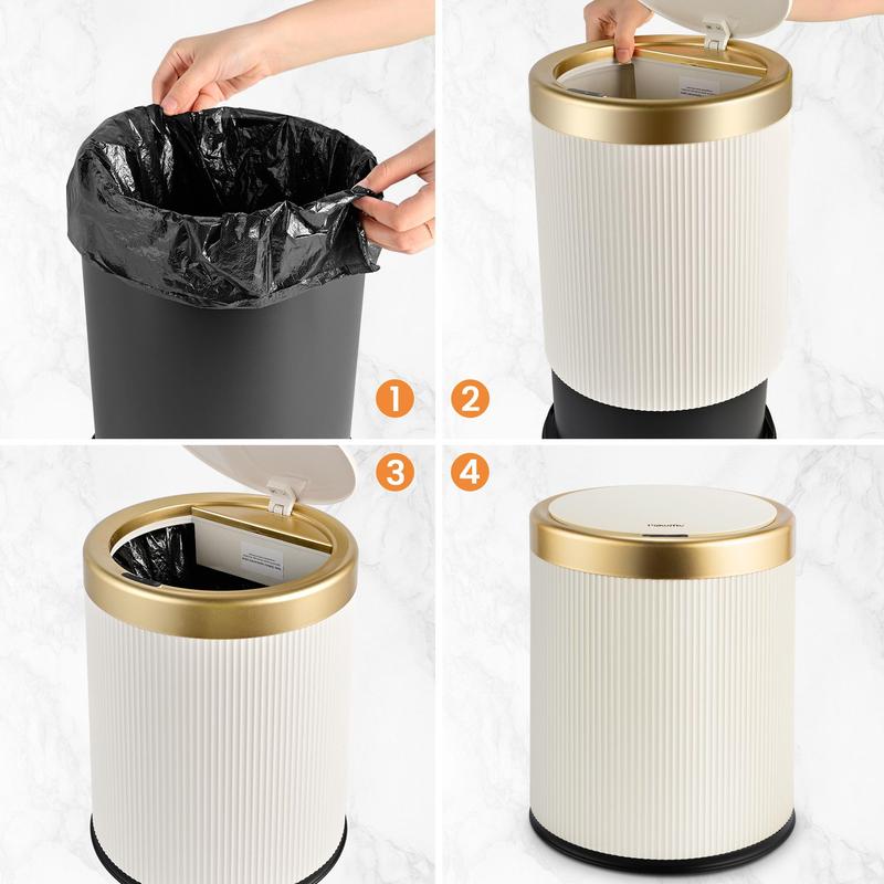 Pukomc Motion Sensor Trash Can with Lid,3.5 Gallon Touchless Trash Can, Automatic Waterproof Bathroom Trash Can, Smart Plastic Trash Can for Kitchen, Bathroom, Bedroom, Living Room and Office.