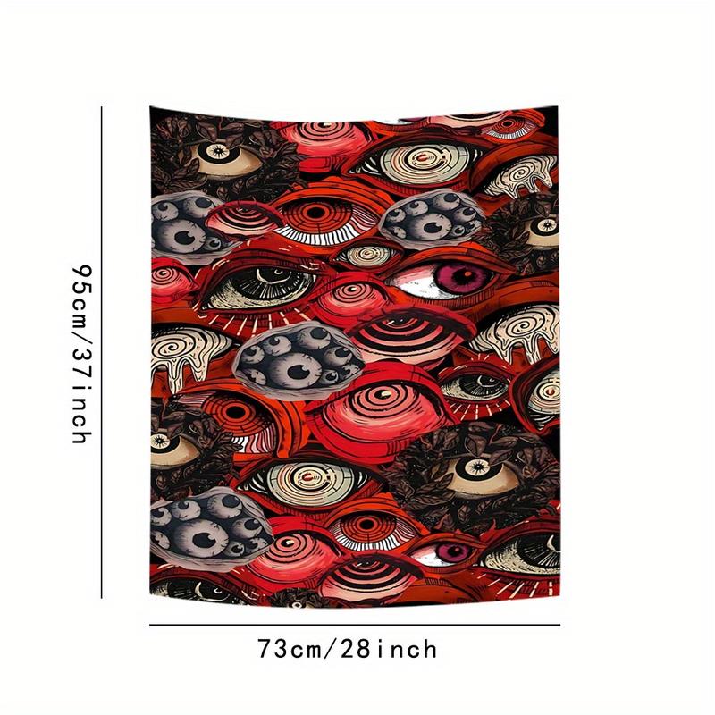 Halloween Decor - Spooky Eyes Tapestry Wall Art - 78x59