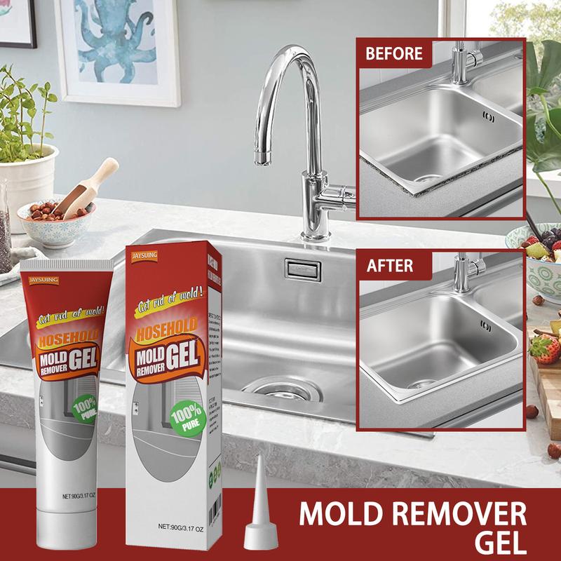 Mold Remover Gel for Household Shower, Kitchen Sinks, Walls, Tiles, Grout, Bathrooms, Washing Machine and Refrigerator Strips