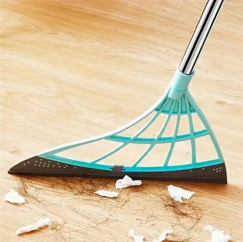 Multifunction Magic Broom - All Surface Silicone Broom, Pet Hair Remover - for indoor Cleaning - Cleans Glass, Fine Dust,Hair,Liquids - for Smooth Floors, Windows Adjustable Lightweight